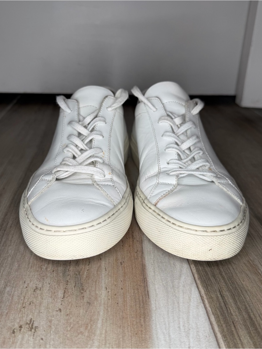 Woman by Common Projects Womens Leather Low Top Sneakers White US 8.5-9 / EU 39 - Picture 2 of 12